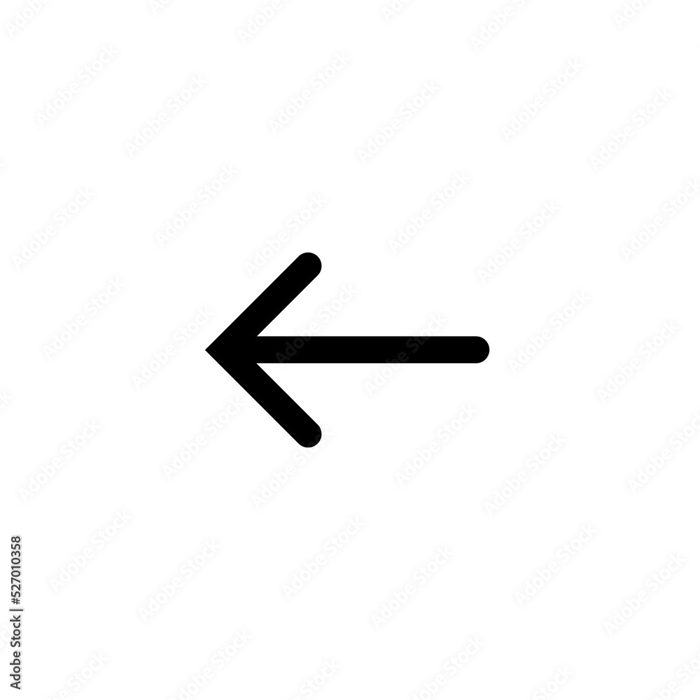 left arrow icon design. basic ui ux interface design element