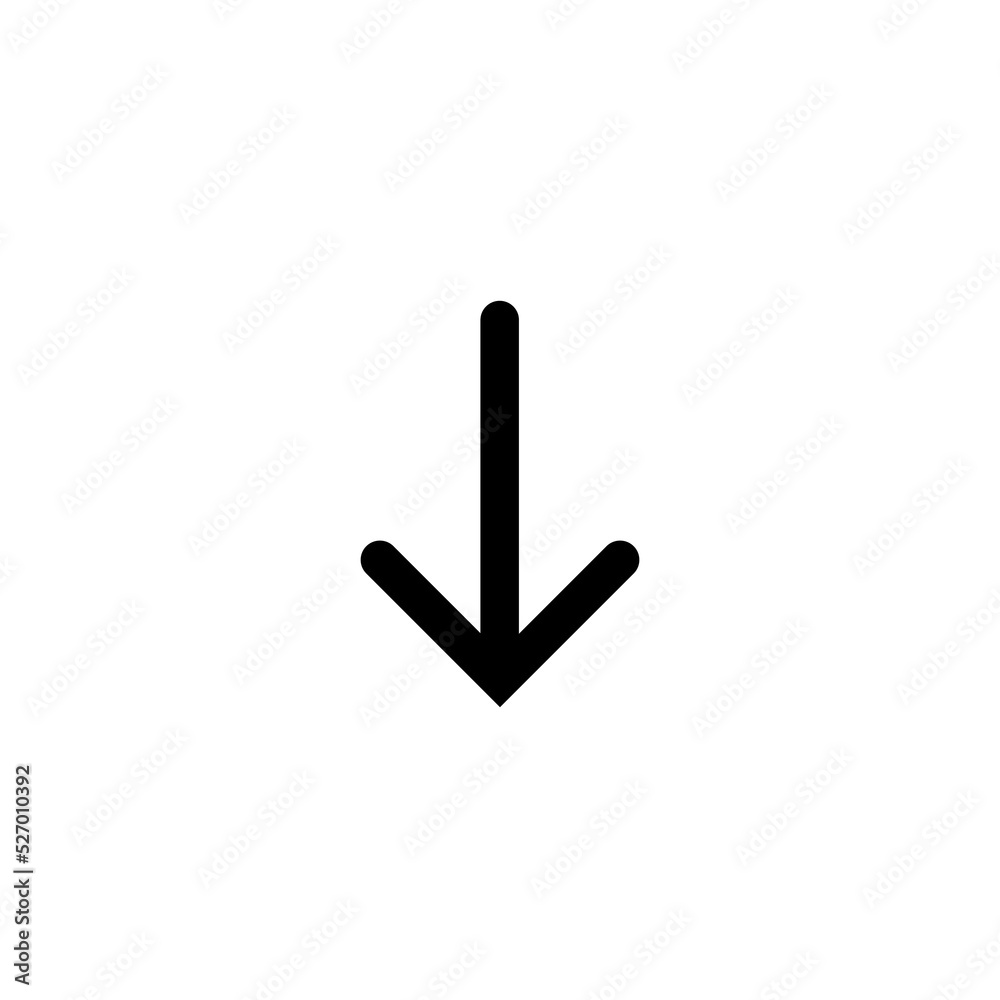 bottom arrow icon design. basic ui ux interface design element