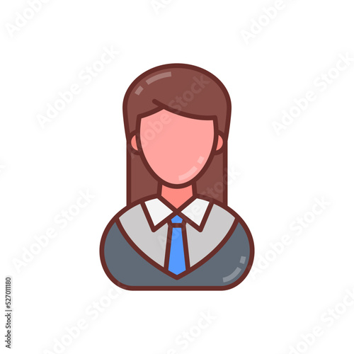 Female Lawyer icon in vector. Logotype