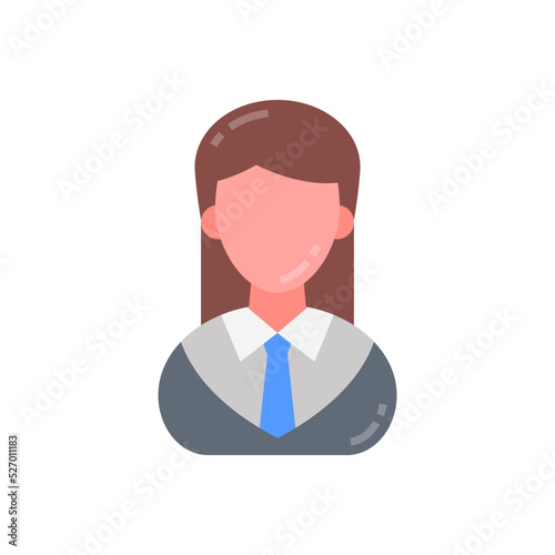 Female Lawyer icon in vector. Logotype