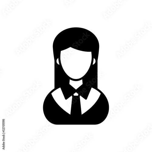Female Lawyer icon in vector. Logotype