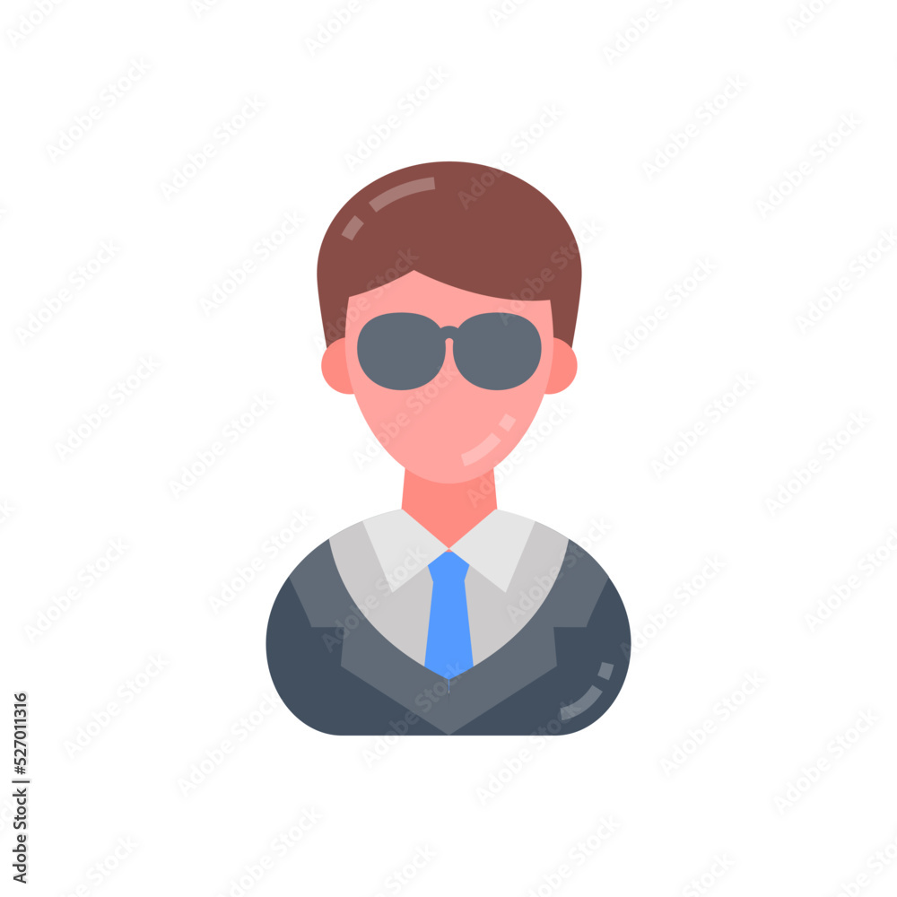 Bodyguard Male icon in vector. Logotype