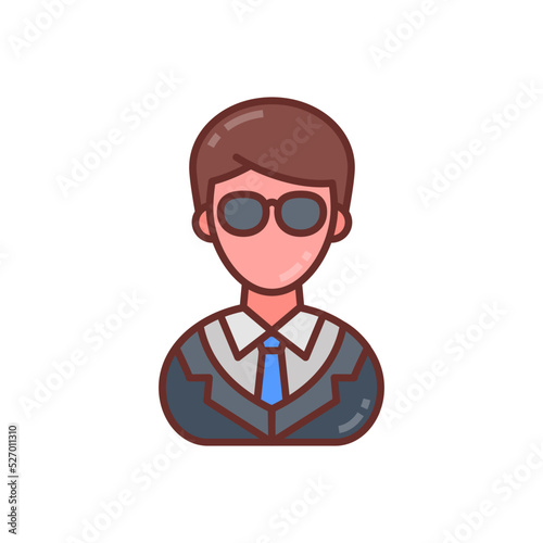 Bodyguard Male icon in vector. Logotype