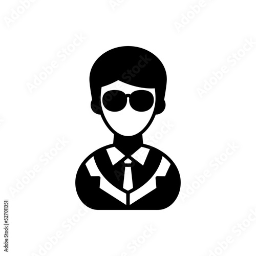 Bodyguard Male icon in vector. Logotype