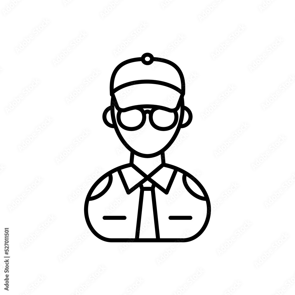 Security Guard Male icon in vector. Logotype
