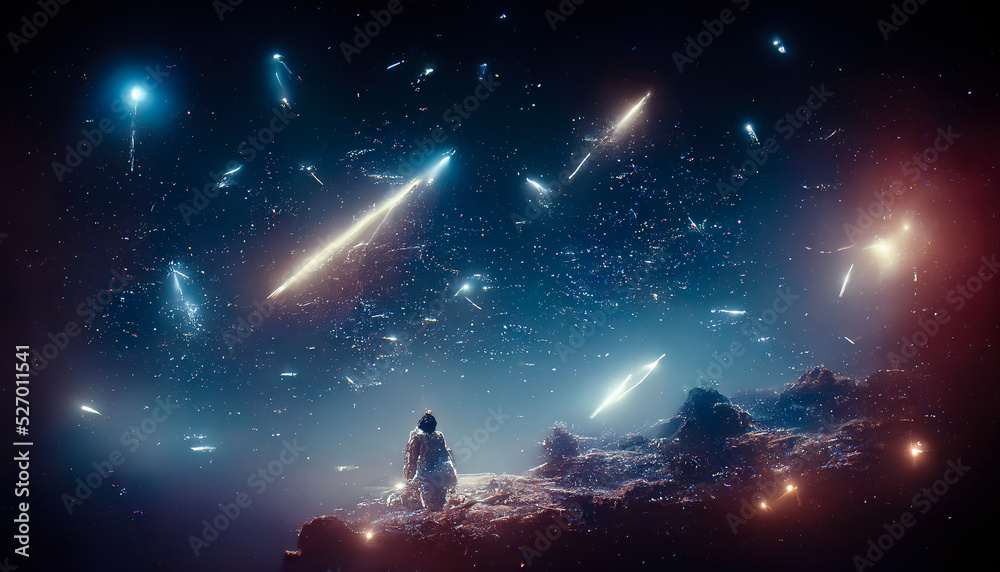 Obraz premium Abstract space background. Constellations and nebulae, horoscope and predictions. Universe. 3D illustration.