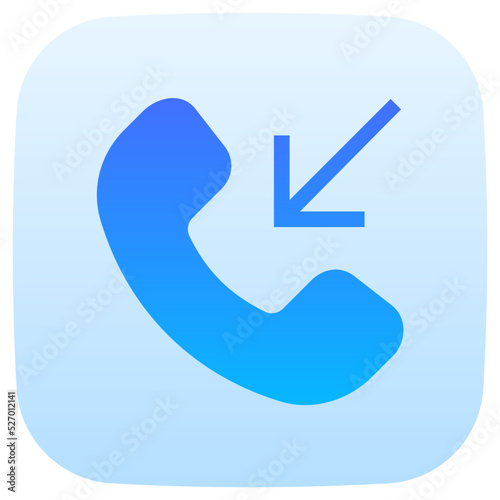 incoming call flat gradient icon