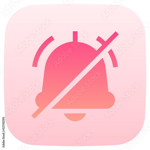 silent flat gradient icon