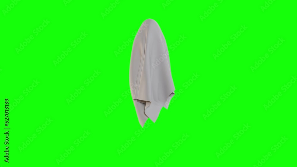 Halloween ghost floating on green screen. Halloween ghost floating on green screen.