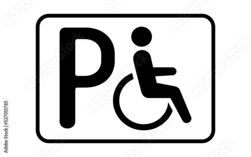 Disabled car parking sign. Vector illustration