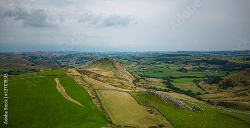 Peak District Nartional Park - aerial view at Chrome Hill - travel photography photo