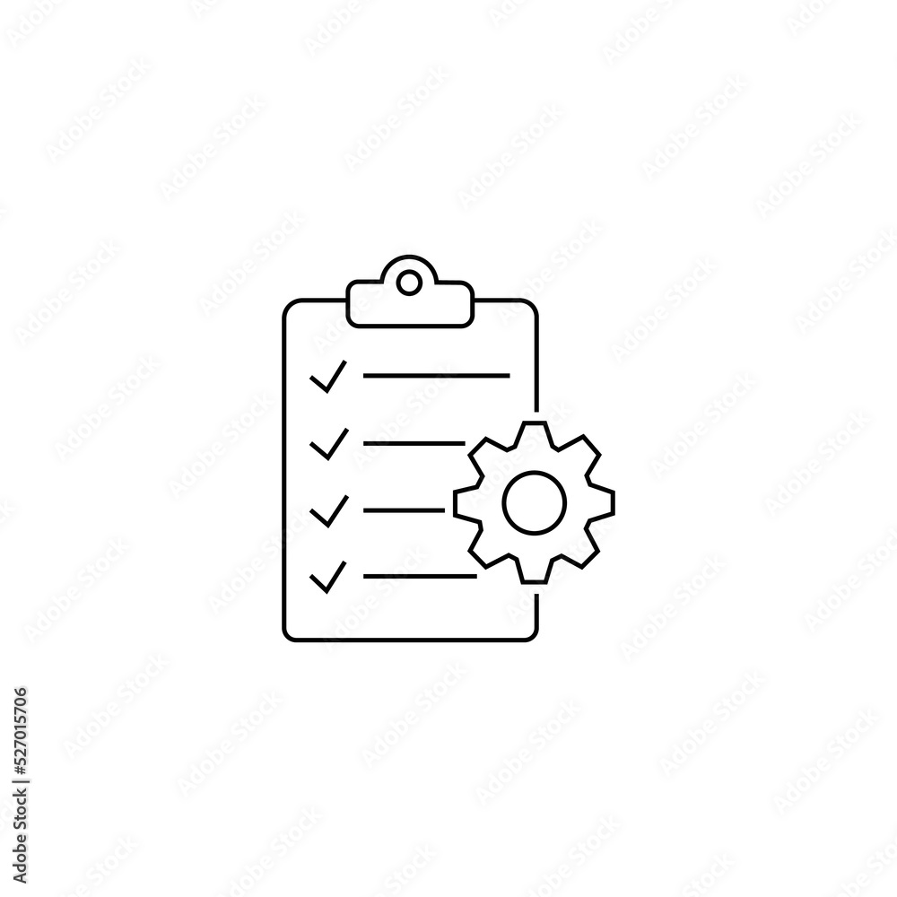 Project management vector line icon Project management vector line icon