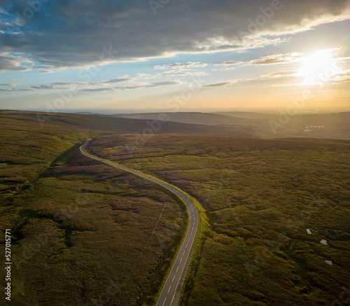 Snake Pass in the Peak District National Park at sunset - travel photography