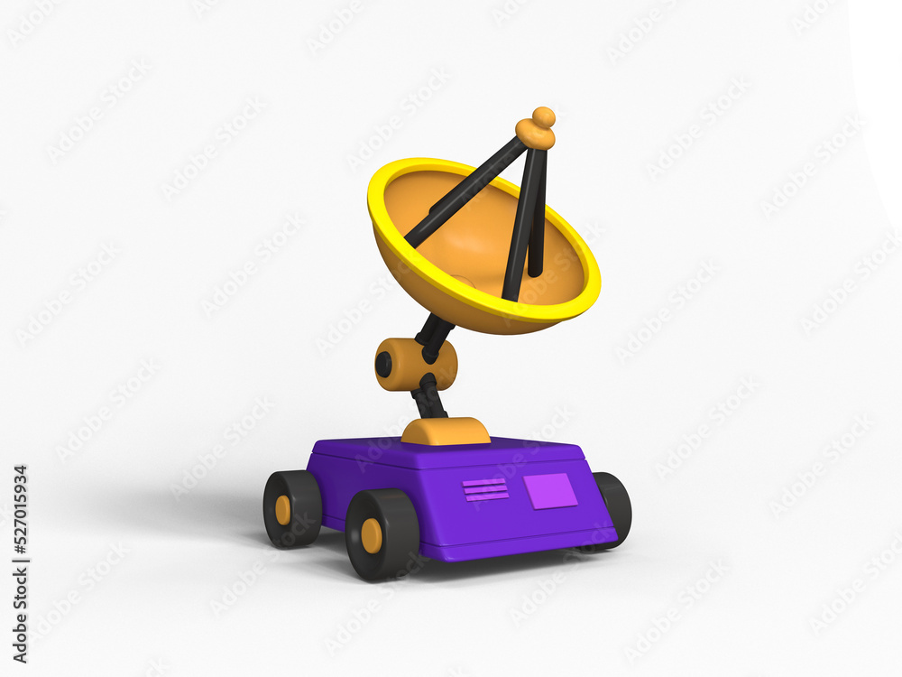 Obraz premium Space rover icon isolated 3d render illustration