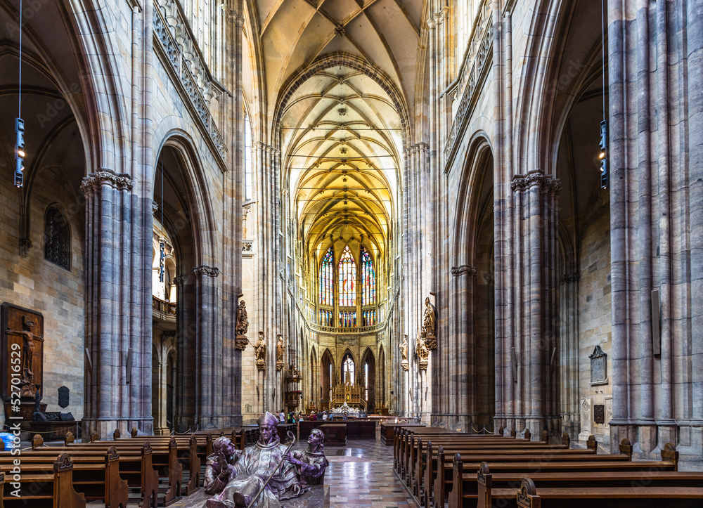 St. Vitus Cathedral in the Prague, Czech Republic, 18 May 2022