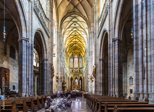 St. Vitus Cathedral in the Prague, Czech Republic, 18 May 2022