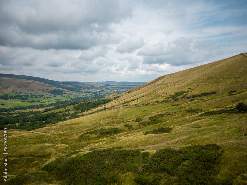 Beautiful landscape and hills at Peak District National Park - travel photography