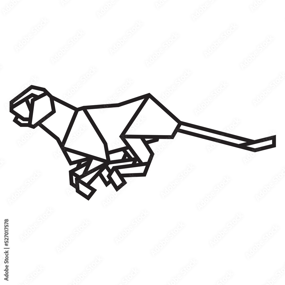 ceetah origami illustration design. line art geometric for icon, logo, design element, etc ceetah origami illustration design. line art geometric for icon, logo, design element, etc