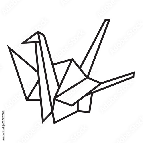 bird origami illustration design. line art geometric for icon, logo, design element, etc © freeject.net