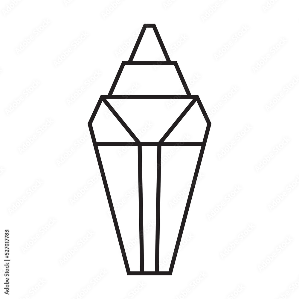 ice cream origami illustration design. line art geometric for icon, logo, design element, etc ice cream origami illustration design. line art geometric for icon, logo, design element, etc
