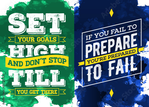 Watercolor Vector Grunge Concept with Inspiration Phrase for Poster or T-shirt. Creative Motivation Quote.