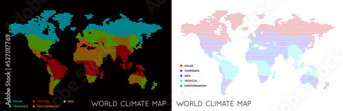 Set of Vector Flat Maps of the World. Infographic. Map Data.