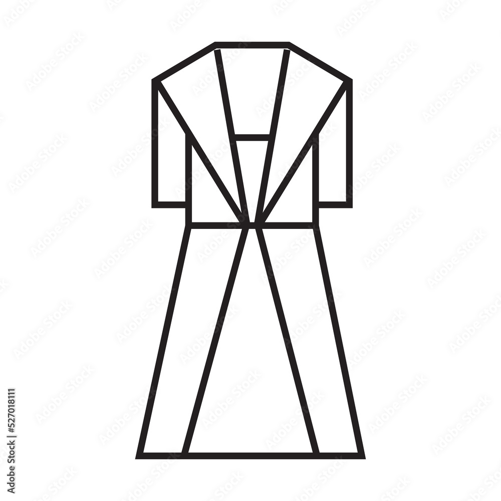 dress origami illustration design. line art geometric for icon, logo, design element, etc dress origami illustration design. line art geometric for icon, logo, design element, etc