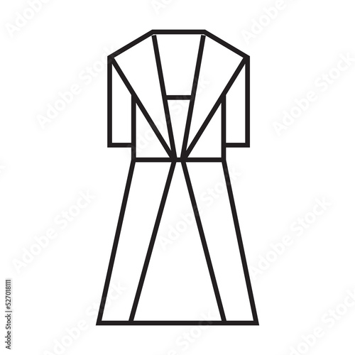 dress origami illustration design. line art geometric for icon, logo, design element, etc © freeject.net