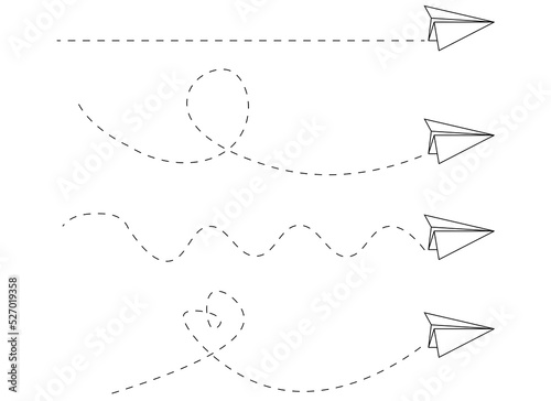 paper airplane vector design illustration isolated on transparent background 