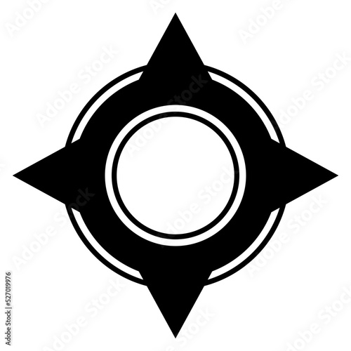 abstract black round badge 
