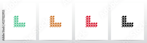 Square Boxes Letter Logo Design L