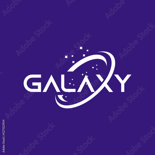 Creative and abstract galaxy for solar system and universe logo design vector editable