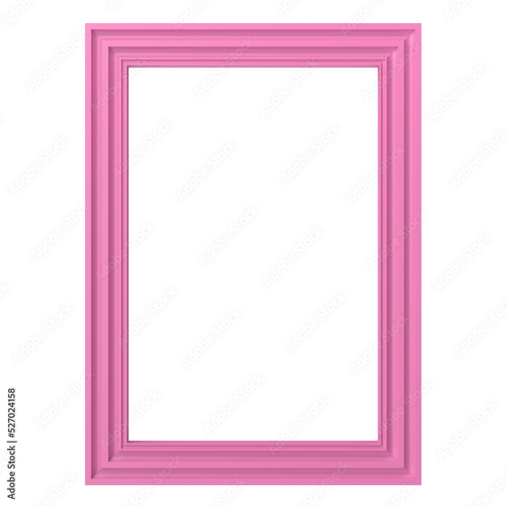 3D frame. Portrait frame. 3D illustration. 3D frame. Portrait frame. 3D illustration.