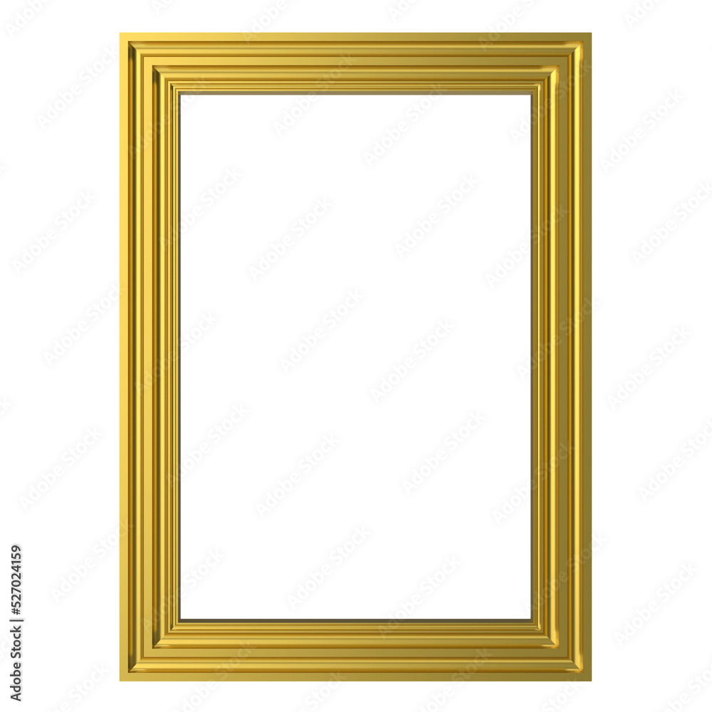 3D frame. Portrait frame. 3D illustration. 3D frame. Portrait frame. 3D illustration.