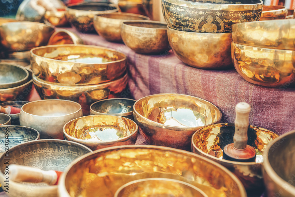 Beautiful tibetan bowl ready for meditative music.