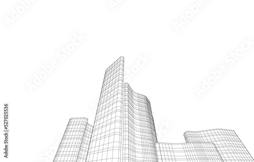 Modern architecture vector 3d illustration