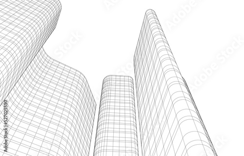 Modern architecture vector 3d illustration