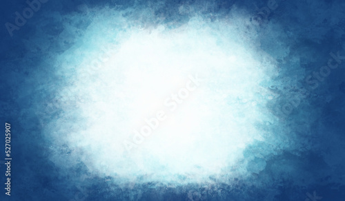 Abstract blue watercolor hand-painted for background. Stain artistic used as being an element in the decorative design of background, header, brochure, poster, card, cover or banner.