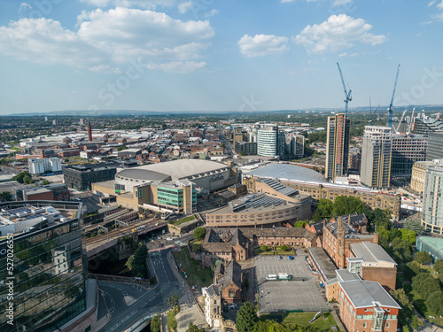 Aerial view over Manchester and the Manchester Arena - travel photography photo