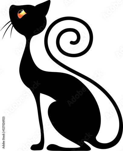 Cat Elegant Vintage Style Profile Pose Model Character - Cats Collection