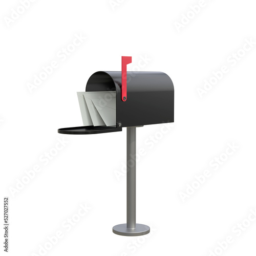 3D postbox, mailbox, letter box.