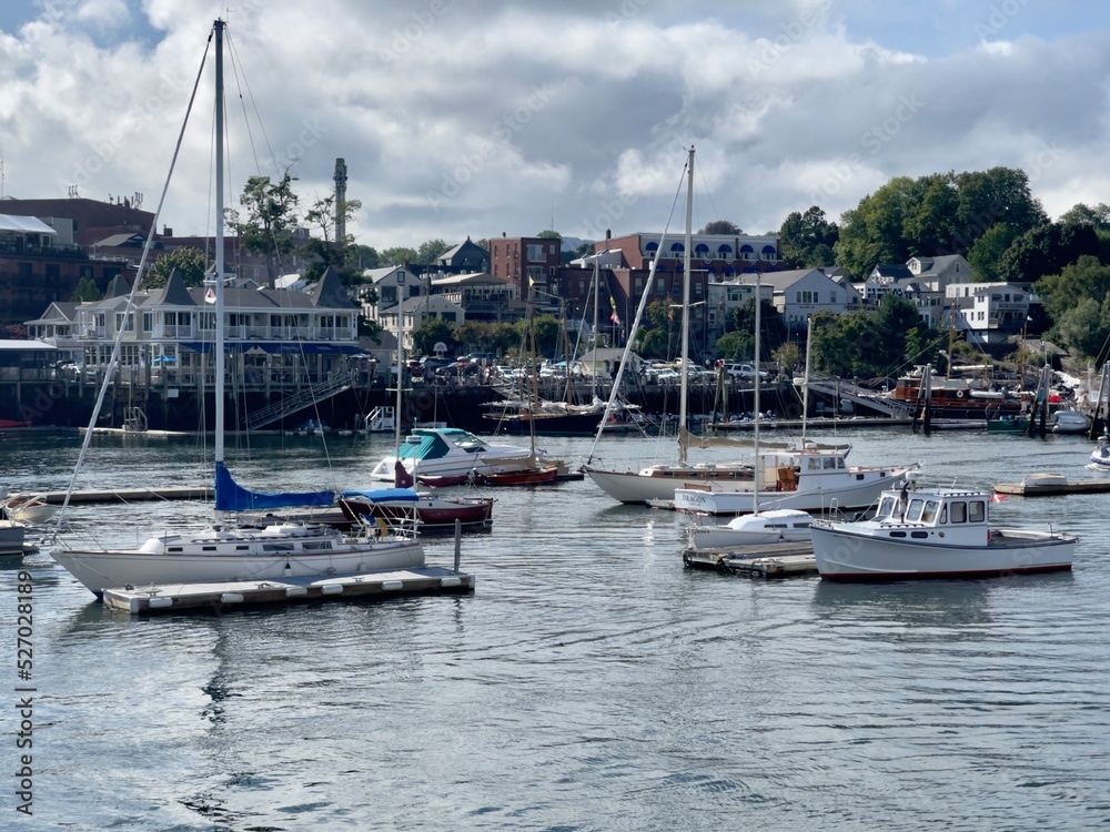 Boats in Camden, Maine harbor 