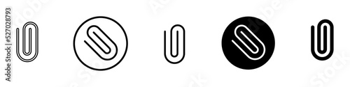 Set of paper clip for web design. Vector icons paperclips.