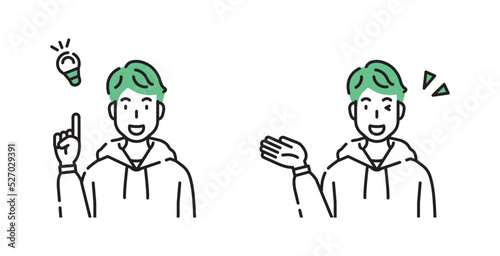 男性　人物　イラスト