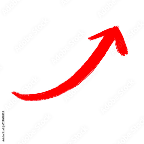 red arrow line hand drawn