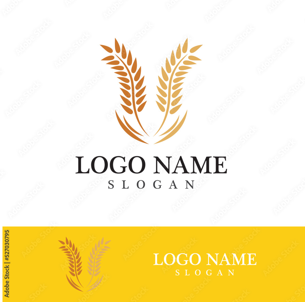 Obraz premium Agriculture wheat vector