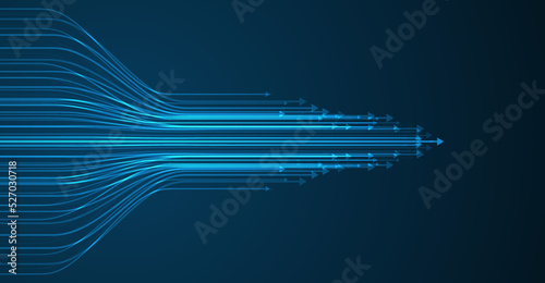 Abstract arrow direction. Technology background