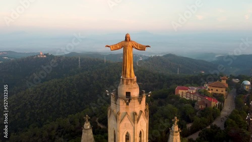 The top-view of the big statue of the Sacred Heart in the Temple photo