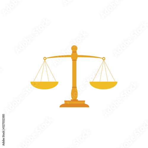 Justice scale, judge's hammer, law book, concept of court judgment to demand justice and punishment.