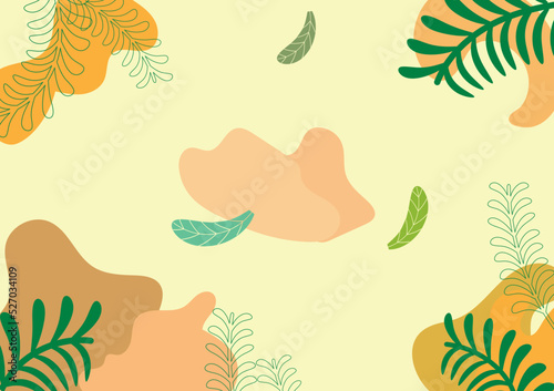 Nature plants abstract background backdrop wallpaper pattern vector illustration